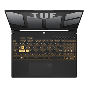 Asus TUF Gaming F15 (2022), 15.6'', 144 Гц, i7, 16 ГБ, 512 ГБ, RTX3050Ti, W11H, темно-серый - Ноутбук