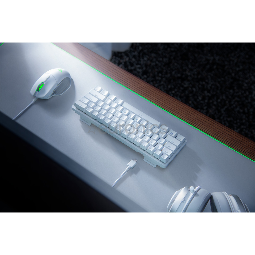 Razer Huntsman Mini Mercury Ed. Razer Red Switch, US, mehāniskā, balta - Klaviatūra
