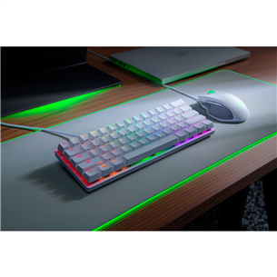 Razer Huntsman Mini Mercury Ed. Razer Red Switch, US, mehāniskā, balta - Klaviatūra