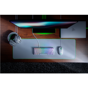 Razer Huntsman Mini Mercury Ed. Razer Red Switch, US, white - Mechanical Keyboard