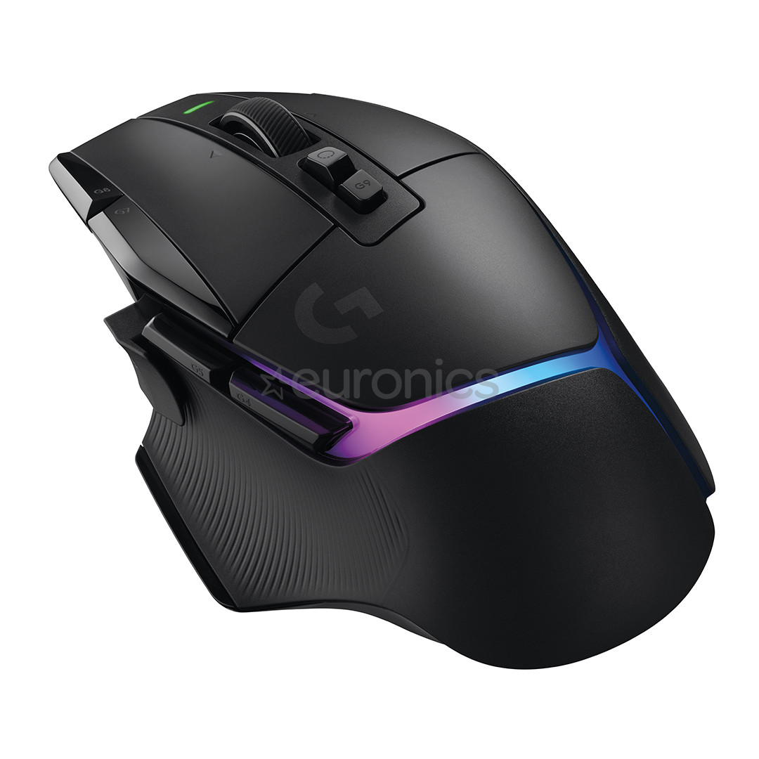 Logitech G502 X PLUS, melna - Bezvadu datorpele