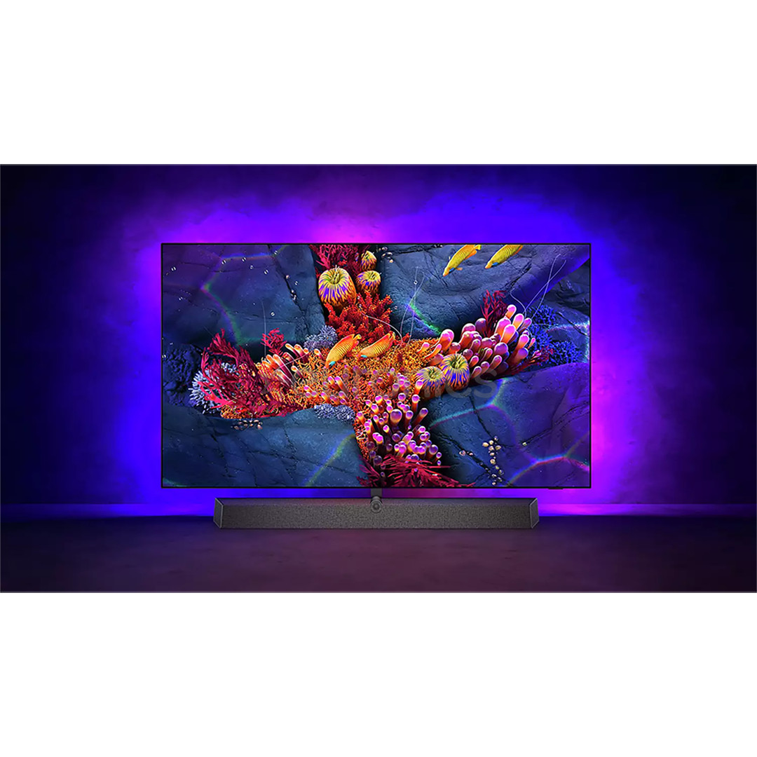 Philips OLED937, OLED, UHD 4K, 65", centra statīvs, pelēka - Televizors