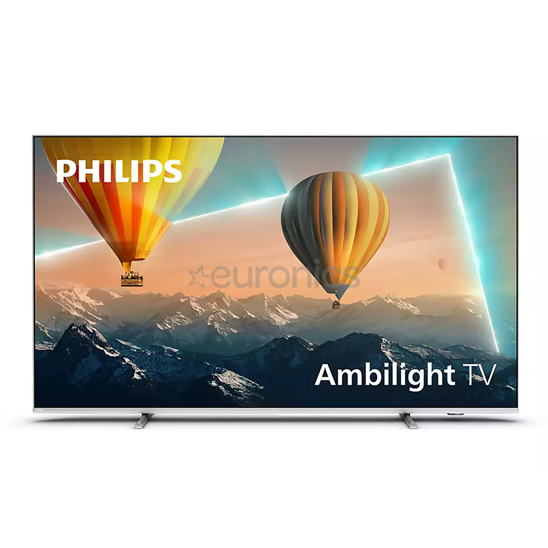 Philips PUS8057, 50'', 4K UHD, LED LCD, боковые ножки, серый - Телевизор