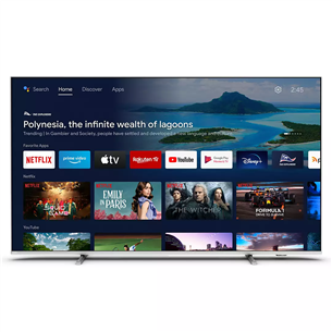 Philips PUS8057, LED 4K UHD, 50", sānu statīvs, pelēka - Televizors