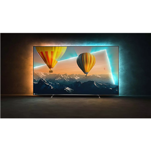 Philips PUS8057, LED 4K UHD, 50", sānu statīvs, pelēka - Televizors