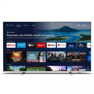 Philips PUS8057, 55'', LED 4K, sānu statīvs, pelēka - Televizors