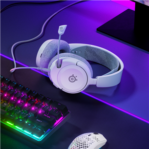 Steelseries Arctis Nova 1, balta - Austiņas ar mikrofonu