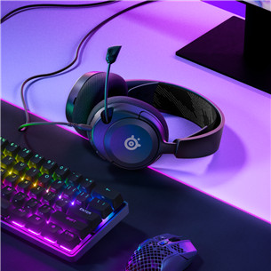 Steelseries Arctis Nova 1, melna - Austiņas ar mikrofonu
