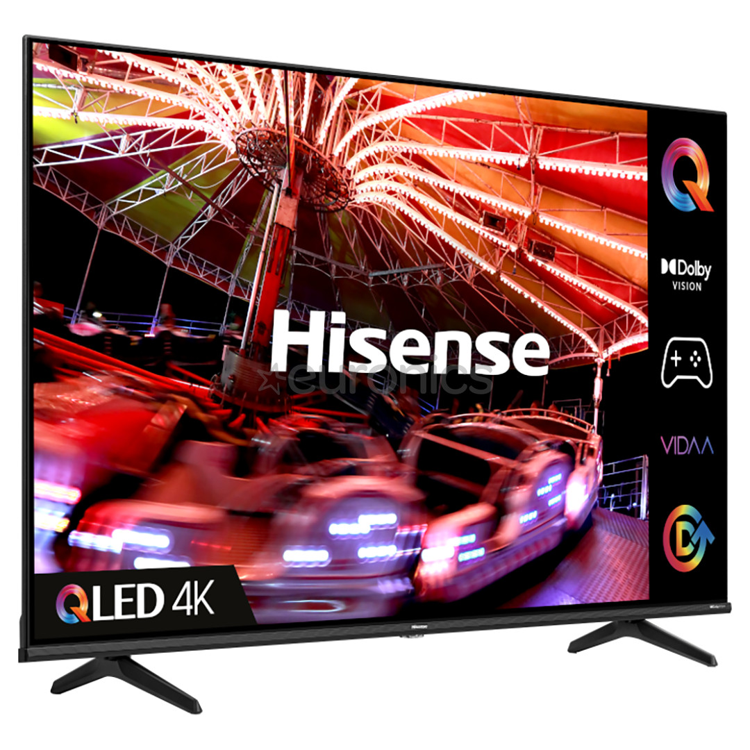 Hisense E7HQ, QLED, 4K UHD, 55", sānu statīvs, melna - Televizors
