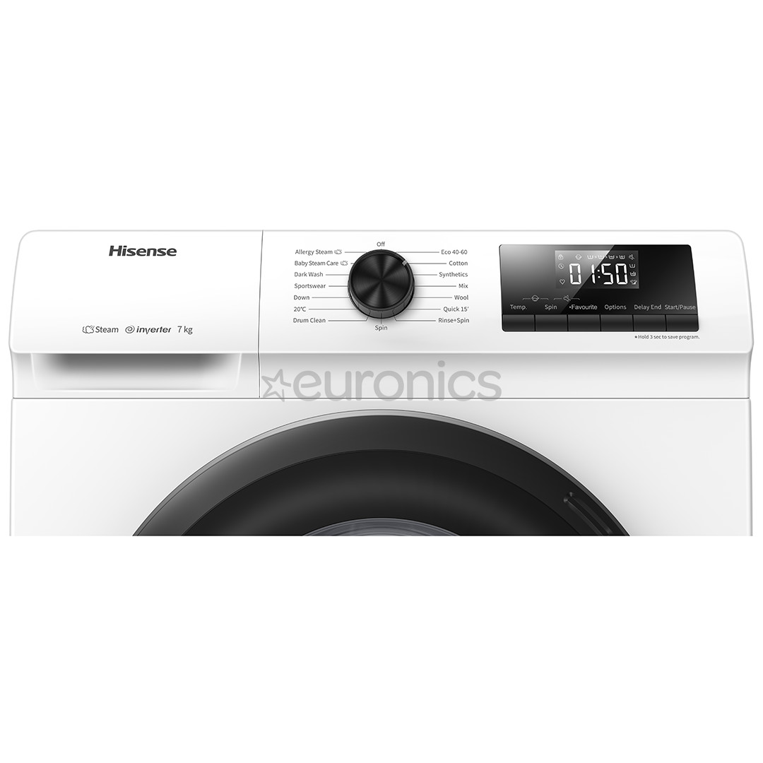 Hisense, 7 kg, depth 39 cm, 1200 rpm - Front Load Washing Machine