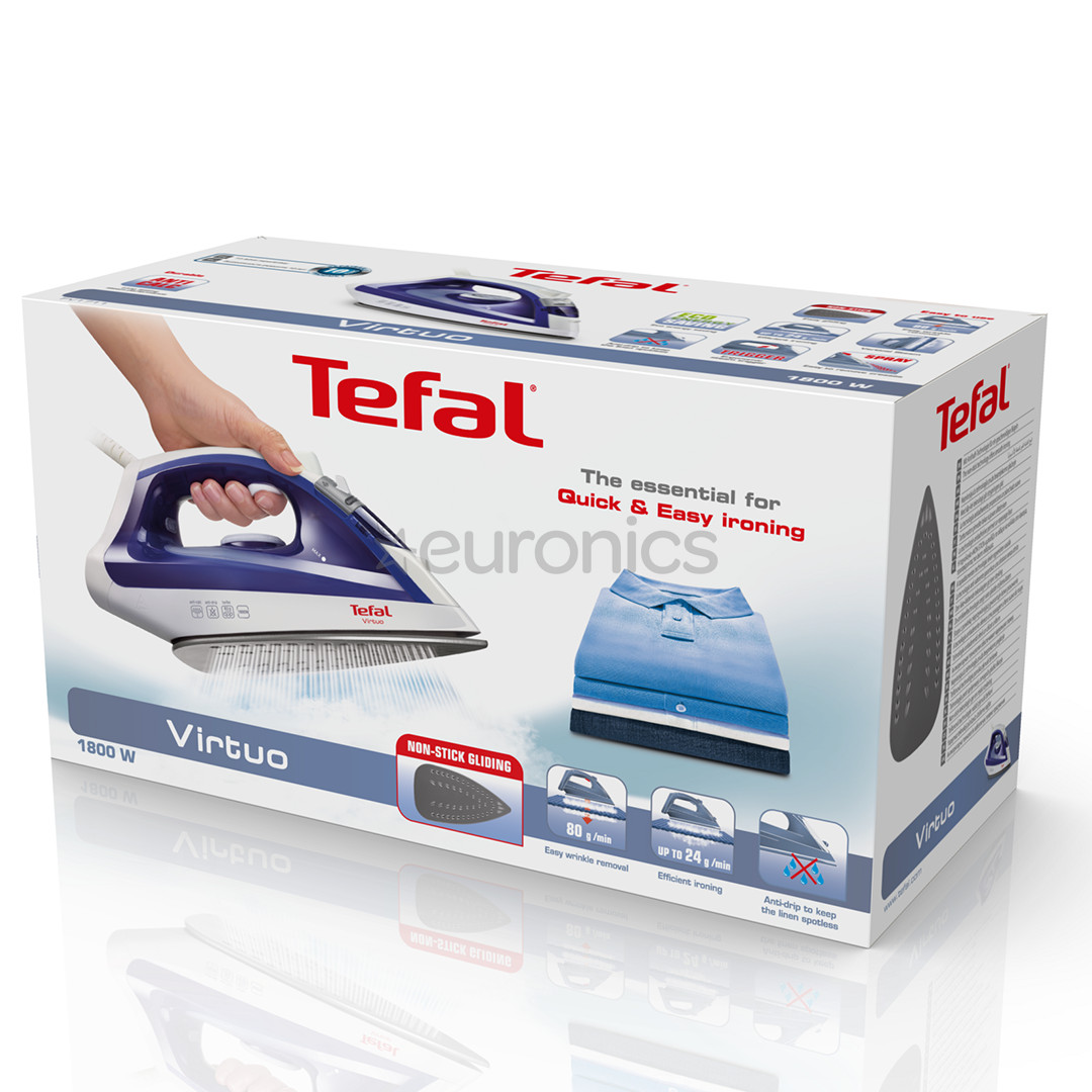 Tefal Virtuo, 1800 W, blue/white - Steam Iron