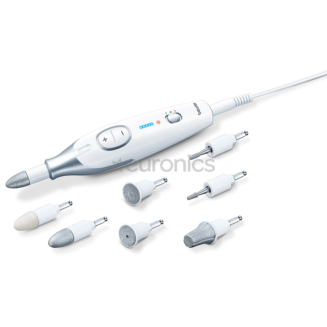 Beurer, white/grey - Manicure/pedicure set