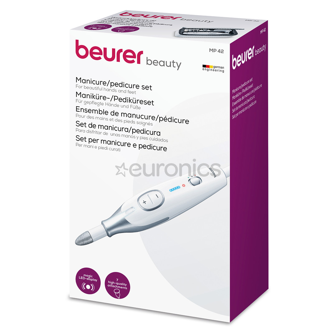 Beurer, white/grey - Manicure/pedicure set