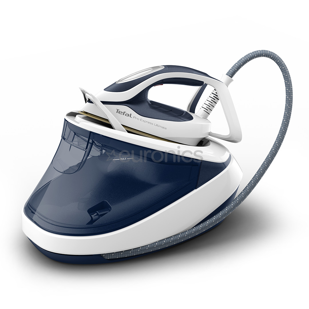 Tefal Pro Express Ultimate II, 3000 W, zila/balta - Gludināšanas sistēma