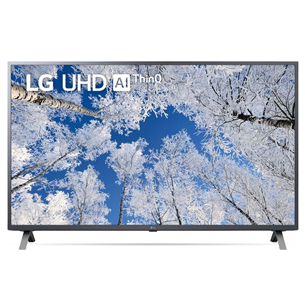 LG UQ7000, 55", 4K UHD, LED LCD, боковые ножки, черный - Телевизор