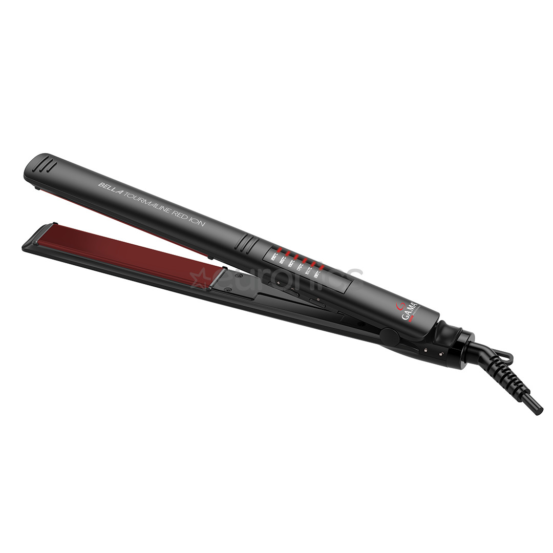 GA.MA Bella Tourmaline Red Ion LED, black - Hair straightener