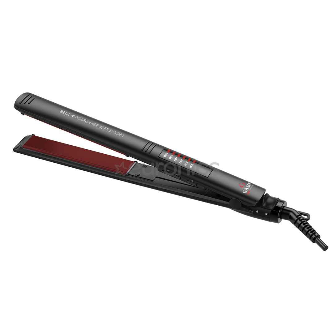 GA.MA Bella Tourmaline Red Ion LED, black - Hair straightener