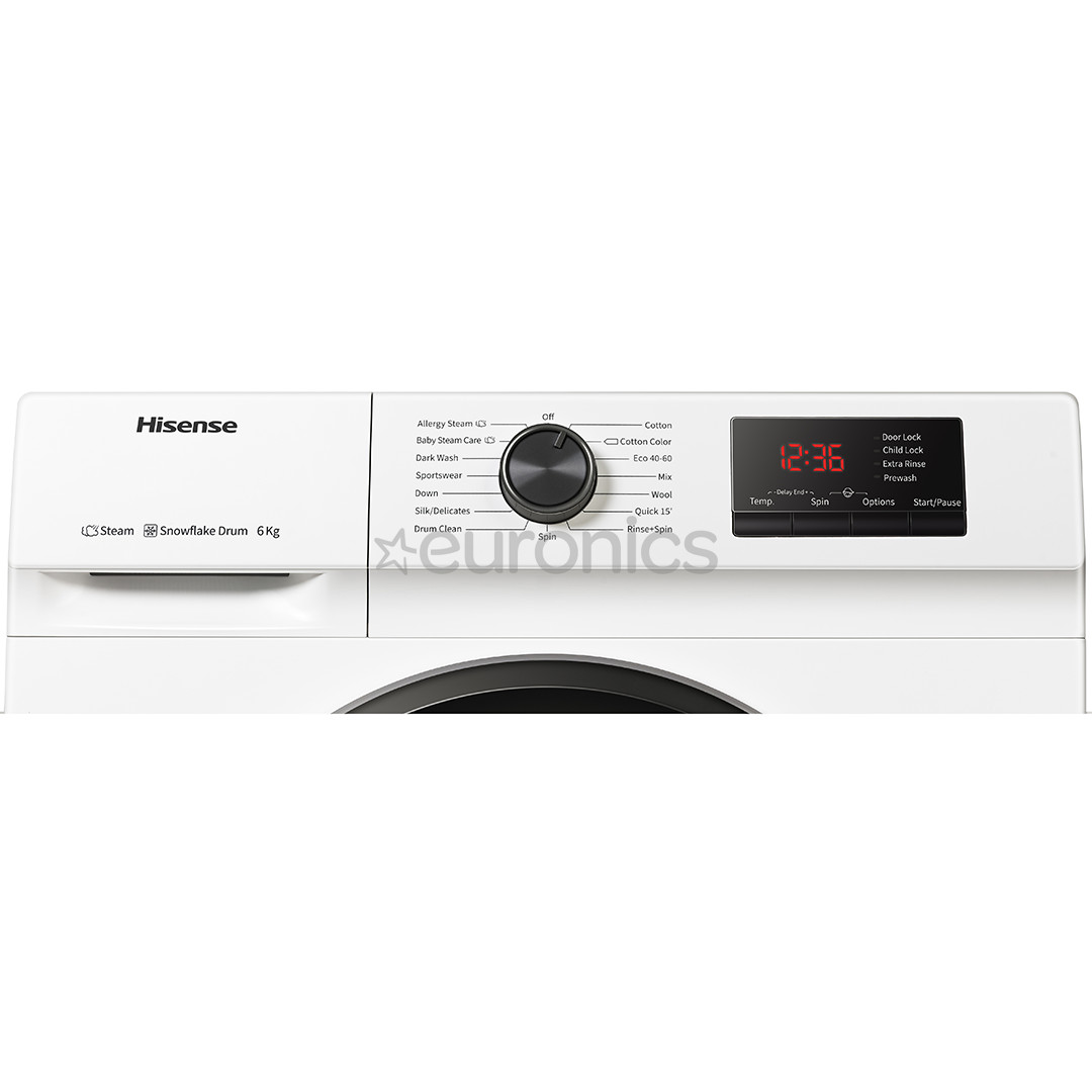 Hisense, 6 kg, depth 40 cm, 1000 rpm - Front Load Washing Machine