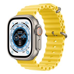 Apple Watch Ultra, Ocean Band, dzeltena - Viedpulkstenis MNHG3EL/A