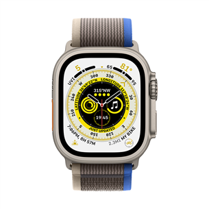 Apple Watch Ultra, Trail Loop, S/M, pelēka/zila - Viedpulkstenis