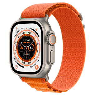 Apple Watch Ultra, Alpine Loop, Large, pelēka/oranža - Viedpulkstenis MQFM3EL/A