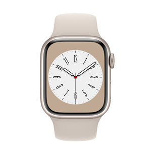 Apple Watch Series 8 GPS, Sport Band, 41mm, starlight - Smartwatch