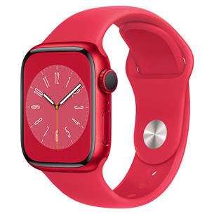 Apple Watch Series 8 GPS, Sport Band, 41 mm, (PRODUCT)RED - Viedpulkstenis MNP73EL/A