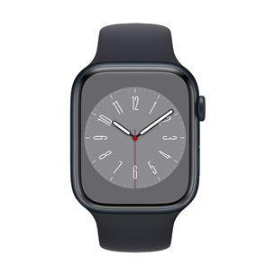 Apple Watch Series 8 GPS, Sport Band, 45 mm, tumši pelēka - Viedpulkstenis