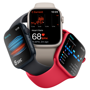 Apple Watch Series 8 GPS, Sport Band, 45mm, midnight - Smartwatch