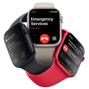 Apple Watch Series 8 GPS, Sport Band, 45 mm, tumši pelēka - Viedpulkstenis