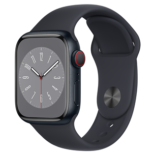 Apple Watch Series 8 GPS + Cellular, Sport Band, 41mm, midnight - Smartwatch MNHV3EL/A