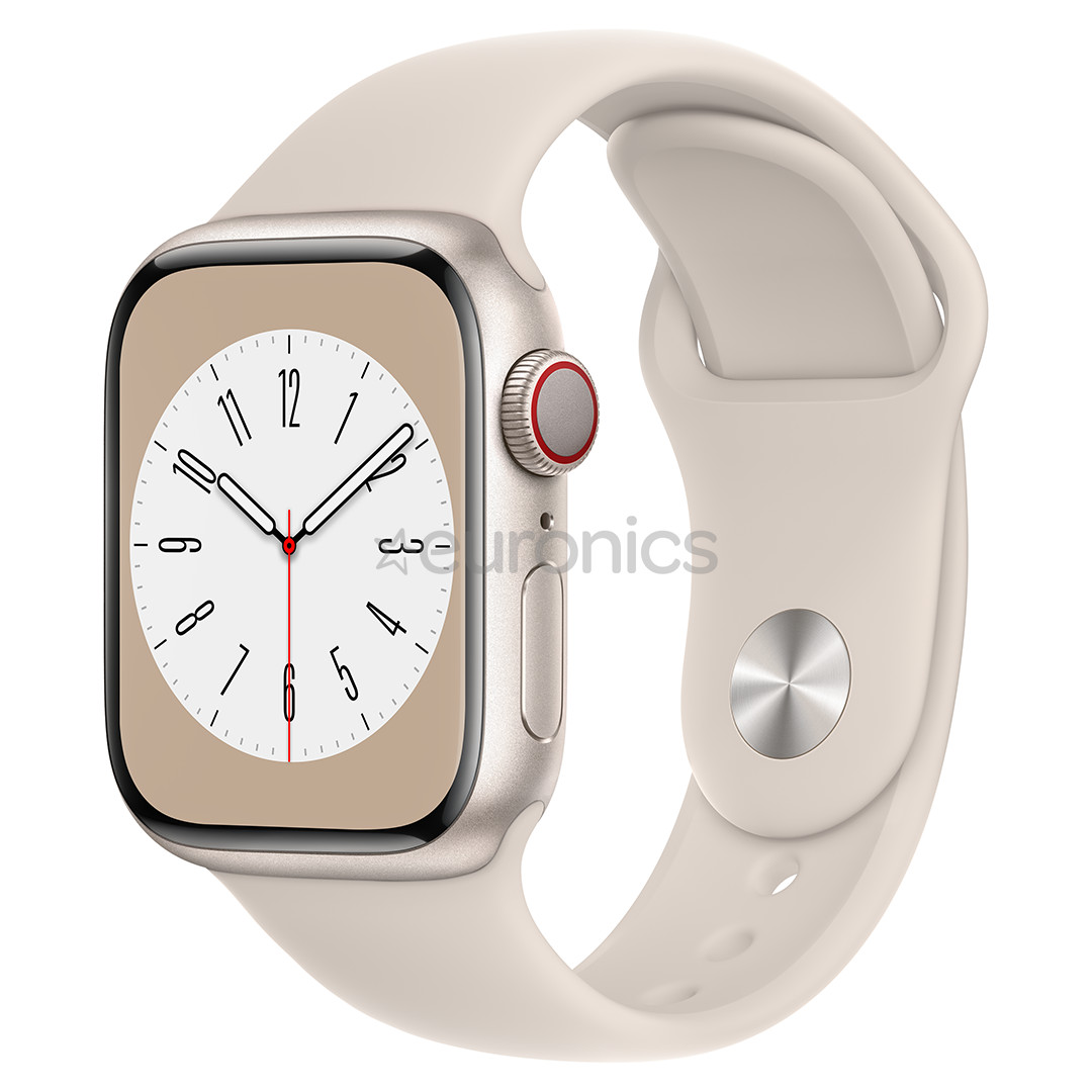 Apple Watch Series 8 GPS + Cellular, Sport Band, 41 мм, бежевый - Смарт-часы