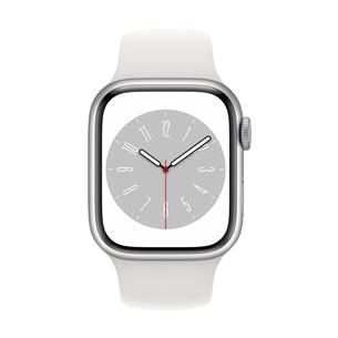 Apple Watch Series 8 GPS + Cellular, Sport Band, 41 mm, sudraba - Viedpulkstenis