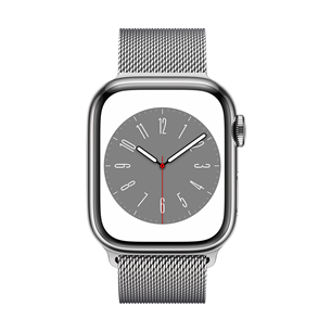 Apple Watch Series 8 GPS + Cellular, Milanese Loop, 41 mm, sudraba - Viedpulkstenis