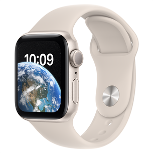 Apple Watch SE 2, GPS, Sport Band, 40 mm, bēša - Viedpulkstenis MNJP3EL/A