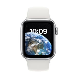 Apple Watch SE 2, GPS, Sport Band, 40 mm, sudraba/balta - Viedpulkstenis