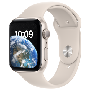 Apple Watch SE 2, GPS, Sport Band, 44 mm, bēša - Viedpulkstenis MNJX3EL/A