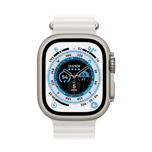 Apple Watch 49mm, Ocean Band Extension, pagarinājums, balta - Siksniņa pulkstenim