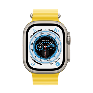 Apple Watch 49mm, Ocean Band, dzeltena - Siksniņa pulkstenim