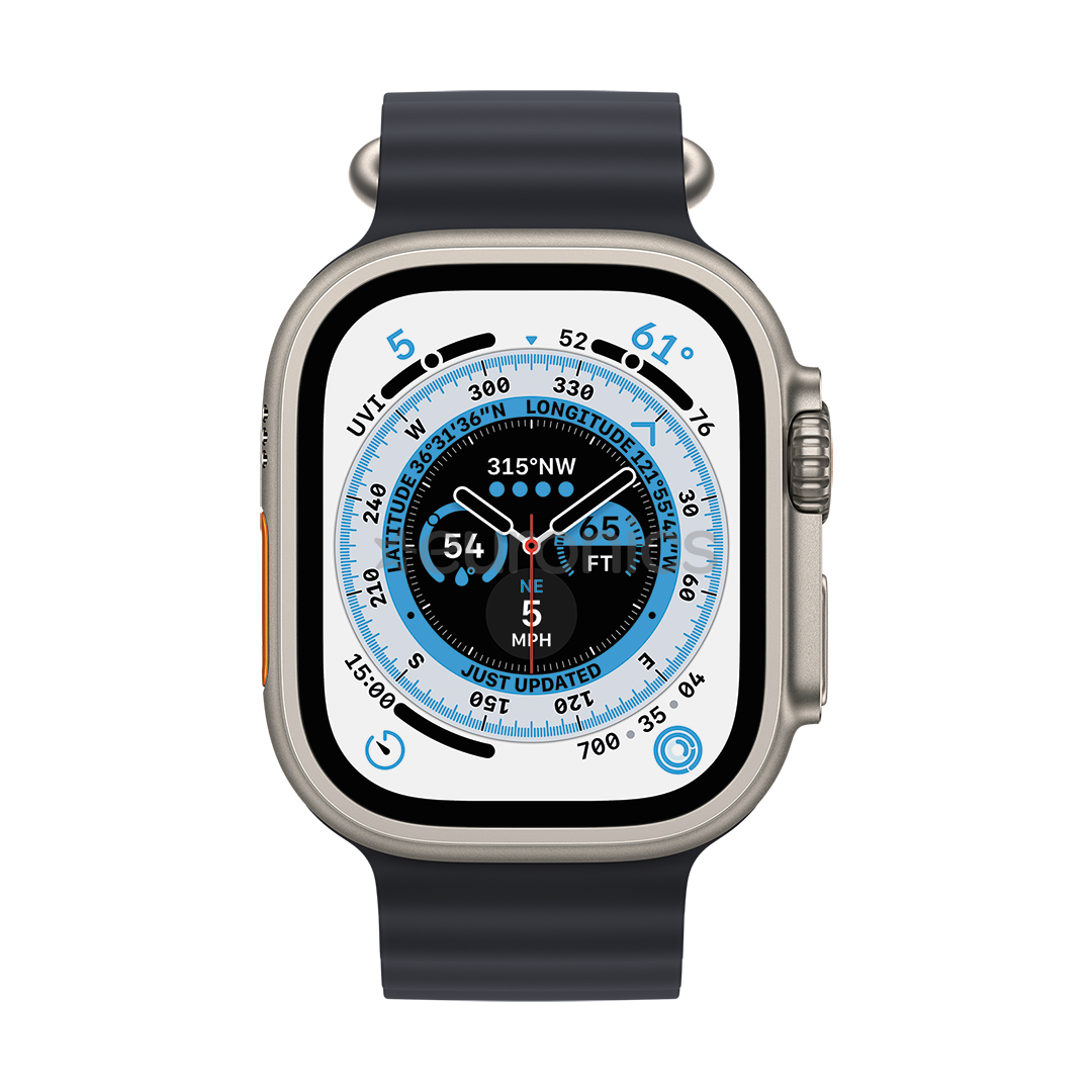 Apple Watch 49 мм, Ocean Band Extension, черный - Удлинитель для сменного ремешка
