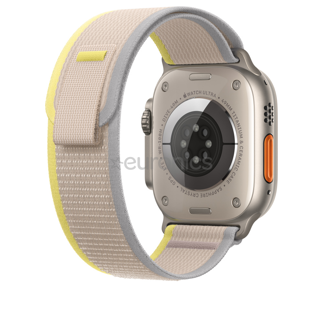 Apple Watch 49 мм, Trail Loop, S/M, желтый/бежевый - Сменный ремешок
