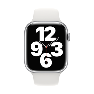 Apple Watch 45mm, Sport Band, balta - Siksniņa pulkstenim