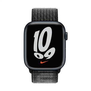 Apple Watch 45 мм, Nike Sport Loop, черный - Сменный ремешок