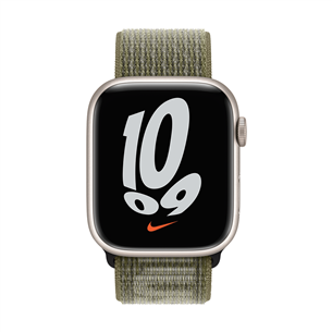 Apple Watch 45 мм, Nike Sport Loop, темно-зеленый - Сменный ремешок