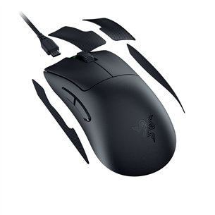 Razer DeathAdder V3 Pro, optiskā, melna - Bezvadu datorpele