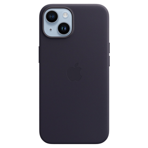 Apple iPhone 14 Leather Case with MagSafe, фиолетовый - Кожаный чехол MPP63ZM/A