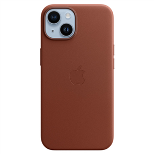 Apple iPhone 14 Leather Case with MagSafe, umber - Case