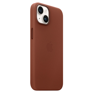 Apple iPhone 14 Leather Case with MagSafe, umber - Case