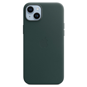 Apple iPhone 14 Plus Leather Case with MagSafe, темно-зеленый - Кожаный чехол MPPA3ZM/A