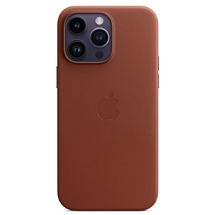 Apple iPhone 14 Pro Max Leather Case with MagSafe, коричневый - Кожаный чехол